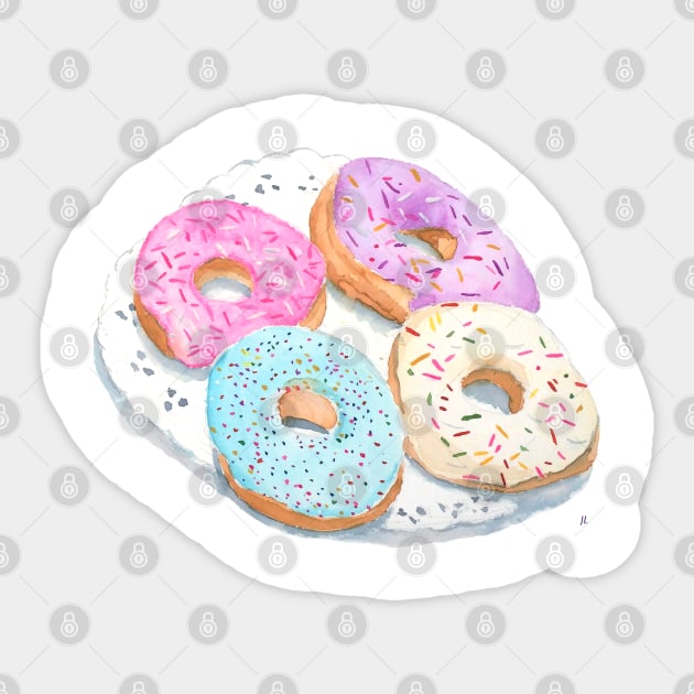 Four Donuts Sticker by thejodylinn